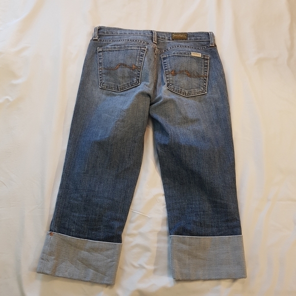David Kahn women's distressed cropped capri jeans size 27 - Picture 2 of 5